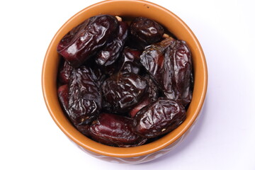 
Raw Organic Dates fruit isolated on a white background

