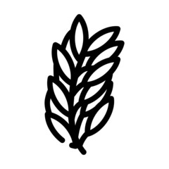rosemary leaves line icon vector. rosemary leaves sign. isolated contour symbol black illustration