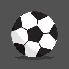 soccer ball icon. isolated on a gray background. suitable for the theme of sports, olympics, objects, etc. flat vector style