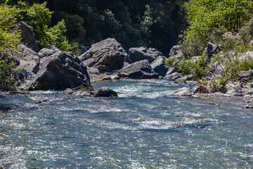 Alcantara river on Sicily, Italy