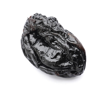 Tasty prune on white background