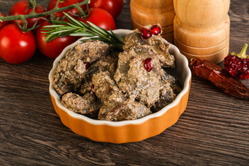 Chicken Liver with cream sauce