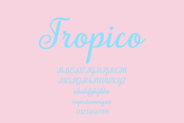 Vintage decorative font with label design and background pattern