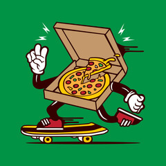 Pizza Box Skater Character Design