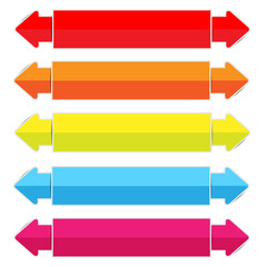 Obraz premium Colorful paper labels with arrows