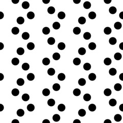 Dots seamless pattern. Circles ornament. Dot shapes motif. Circle forms backdrop. Dotted wallpaper. Rounds background. Digital paper, textile print, web design, abstract image. Vector illustration.
