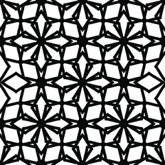 Black geometric arabesque on a transparent background. Seamless pattern for textiles, fabrics, wallpapers, wrapping paper and more for your smart designs.