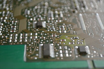 electronic circuit board with components