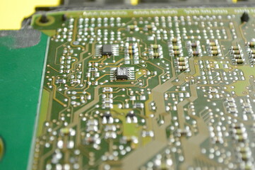 electronic circuit board with components
