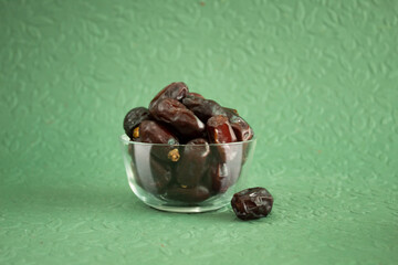 Farad Dates Glass Bowl Isolated