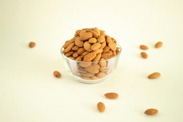Almond Isolated Bowl White Background