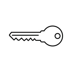 Key vector icon. Open house key icon. Key from the lock icon color editable
