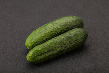 Ripe organic natural green cucumber