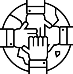 Multinational icon. Global business concept icon style