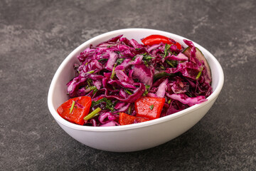 Pickled red cabbage with herbs