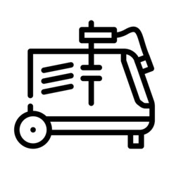 electric welding line icon vector. electric welding sign. isolated contour symbol black illustration