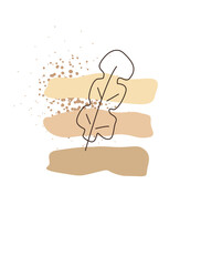 Screensaver. Abstract background with botany.