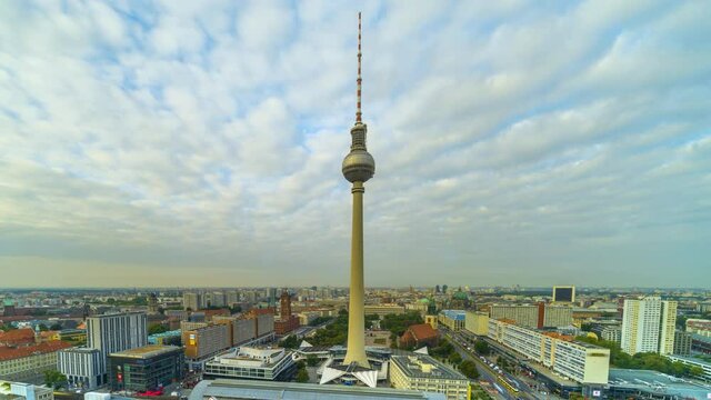 Berlin germany skyline time lapse footage from day to night germany.