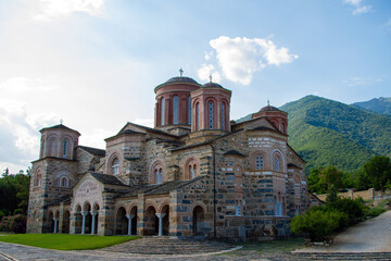 Fototapeta na wymiar Greece, Monastery of Timios Prodromos in Akritochori near Lake Kerkini