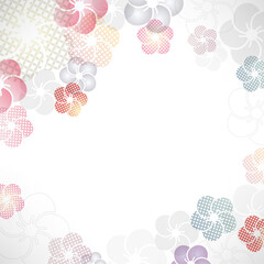 梅の花の和柄イラスト背景