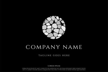 Circular Balance Stone for Yoga, Wellness or Spa Logo Design Vector