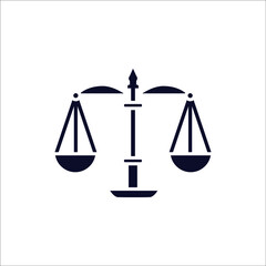 Law scale icons symbol vector elements for infographic web