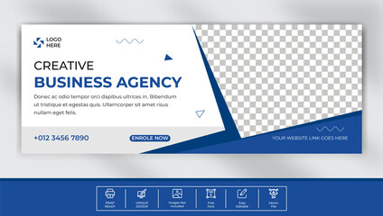 Digital marketing agency facebook cover template design