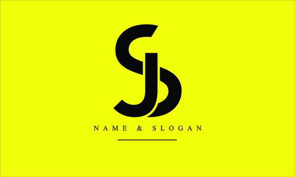 SJ, JS, S, J abstract letters logo monogram