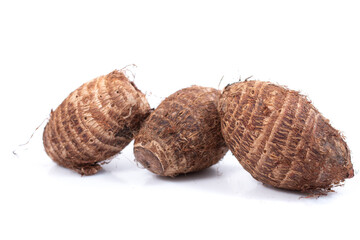 Taro corm roots