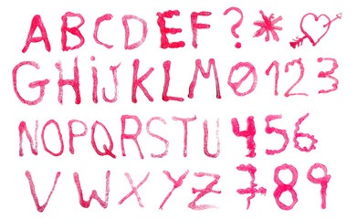 glitter alphabet and numbers