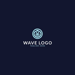 wave abstract design logo. logo template