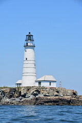Towering Boston Light Amongst Boston Harbor Islands
