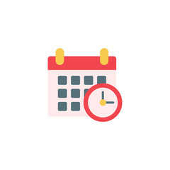 Event Schedule Icon. Calendar with icon. Planning calendar sign, Appointment Request symbol. Trendy Flat style for graphic design, Web site, UI. EPS10. - Vector illustration