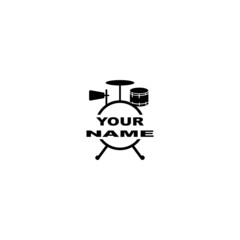 Drum icon vector illustration logo design template