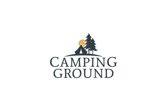 camping ground logo vector for any business.