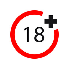 Under 18 years Sign Mark  icons symbol vector elements for infographic web