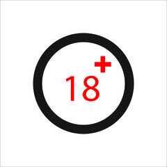 Under 18 years Sign Mark  icons symbol vector elements for infographic web