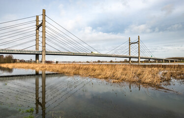 Molenbrug over de IJssel bij Kampen, Overijssel Province, The Netherlands