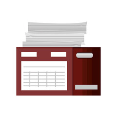 paperwork in cardboard box