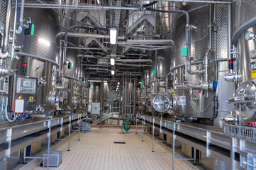 wine factory interior all stainless