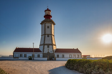 Fototapeta na wymiar Lighthouse in Cabo Espichel in Sesimbra Portugal