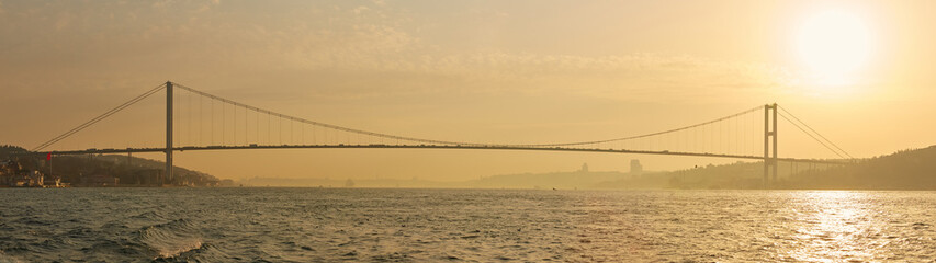 The Bosphorus Bridge connecting Europe and Asia.