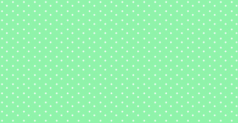 Background : White polkadot green fore color use as pattern concept