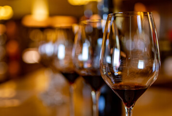 wine glasses at a tasting event