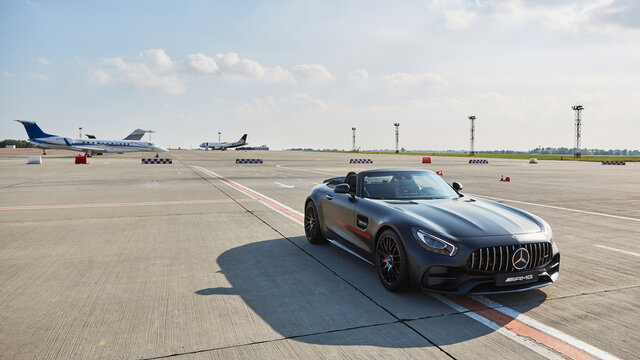 Mercedes-Benz AMG GTs on airport