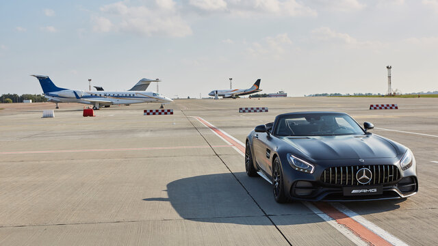 Mercedes-Benz AMG GTs on airport