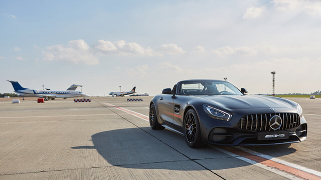 Mercedes-Benz AMG GTs on airport