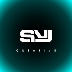 SNJ Letter Initial Logo Design Template Vector Illustration