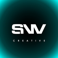 SNV Letter Initial Logo Design Template Vector Illustration