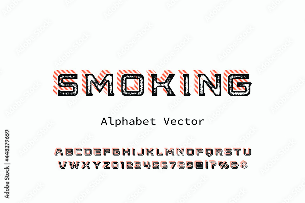 Poster alphabet font.vector of colorful stylized font and alphabet, vector of colorful stylized font and al